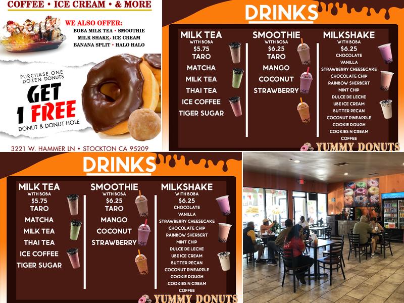 Yummy Donuts Menu