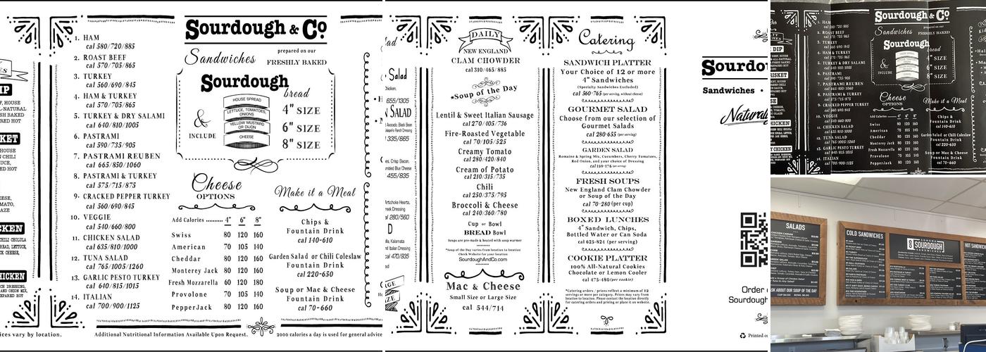 Sourdough & Co Menu