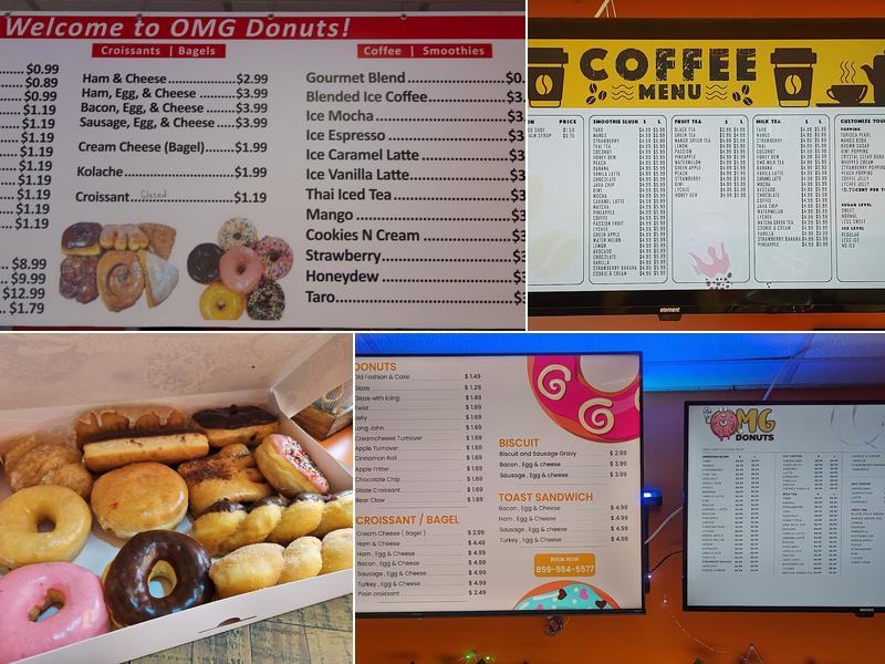 OMG Donuts Menu