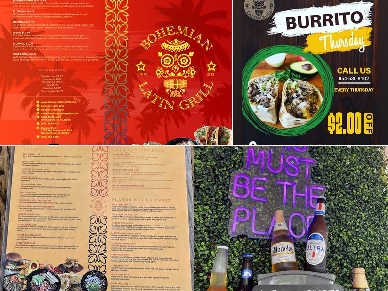 BOHEMIAN LATIN GRILL Menu