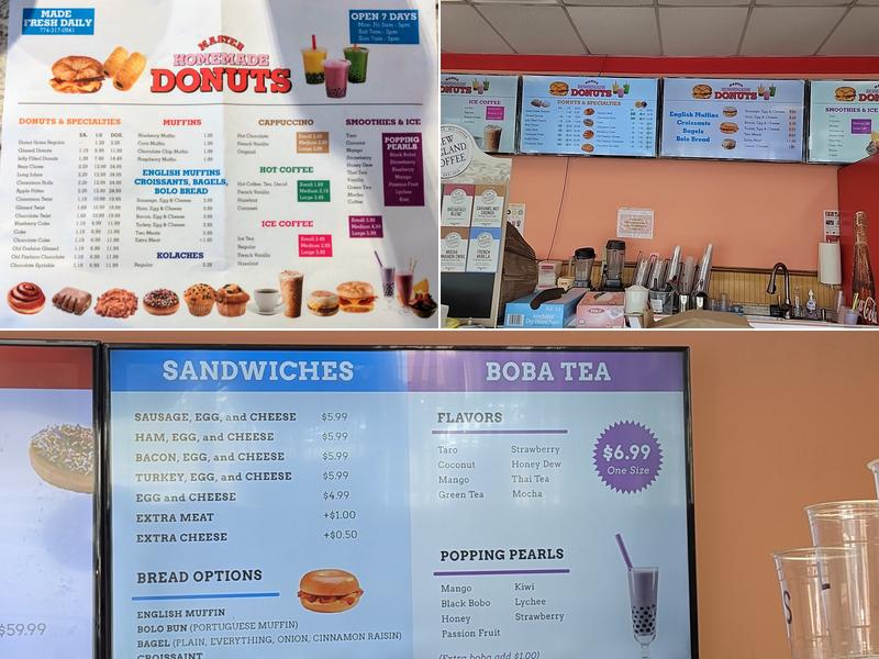 Master Homemade Donuts Menu