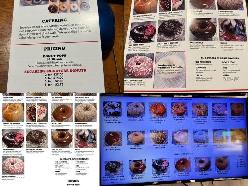 Sugarlips Donuts Menu