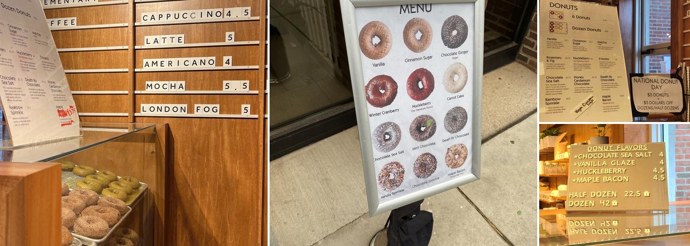 Oliver's Donuts Menu