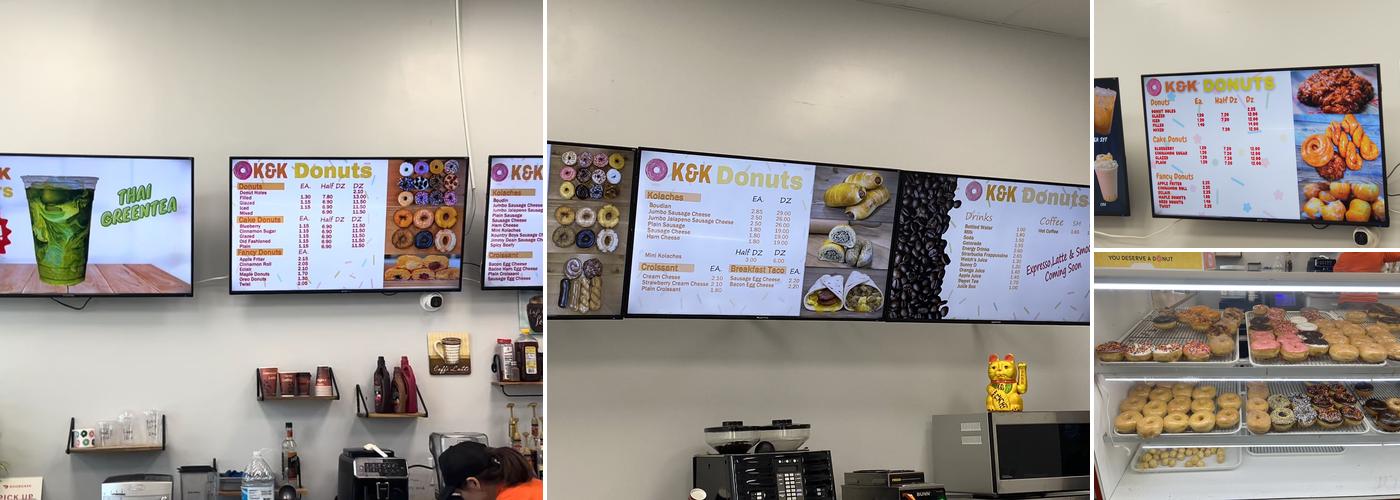 K&K Donuts Menu