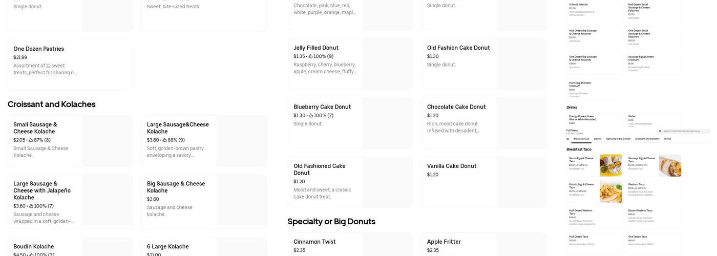 Best Donuts Menu