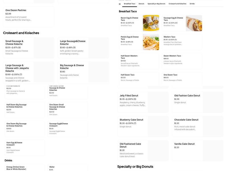 Best Donuts Menu