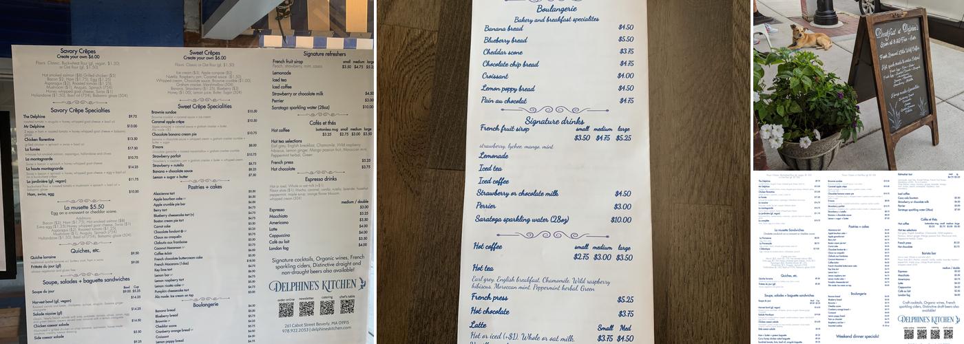 Delphine's Kitchen Menu