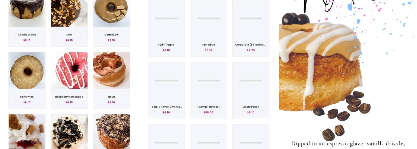 Holey Confections Menu