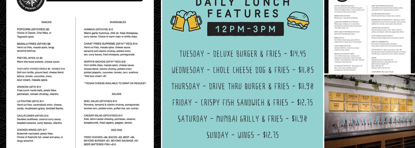 North Brewing Company Cole Harbour Menu