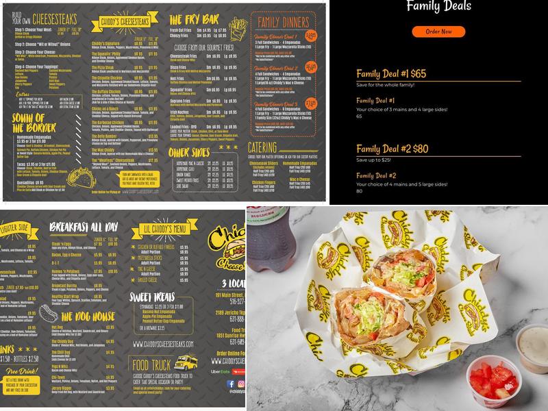 Chiddy's Cheesesteaks of West Islip Menu