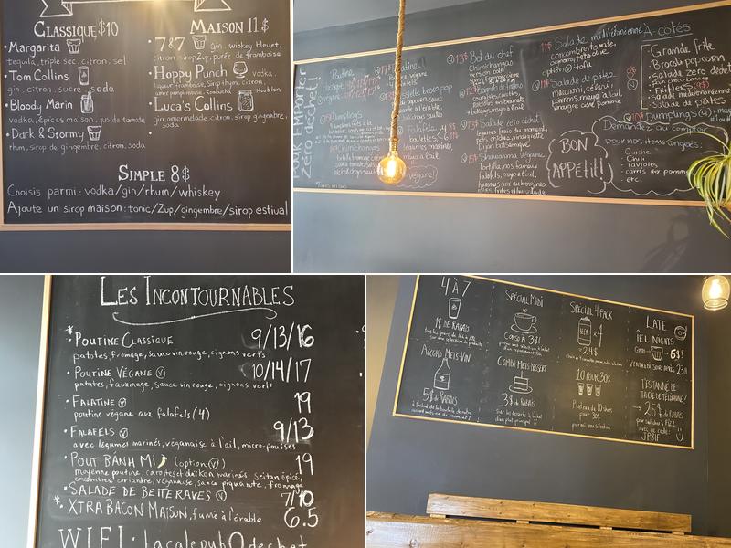 La Cale - pub zéro déchet Menu
