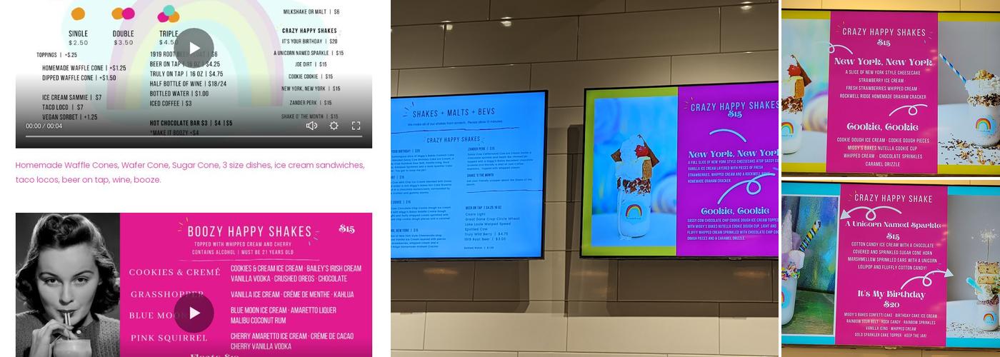 The Creekside Scoop Menu