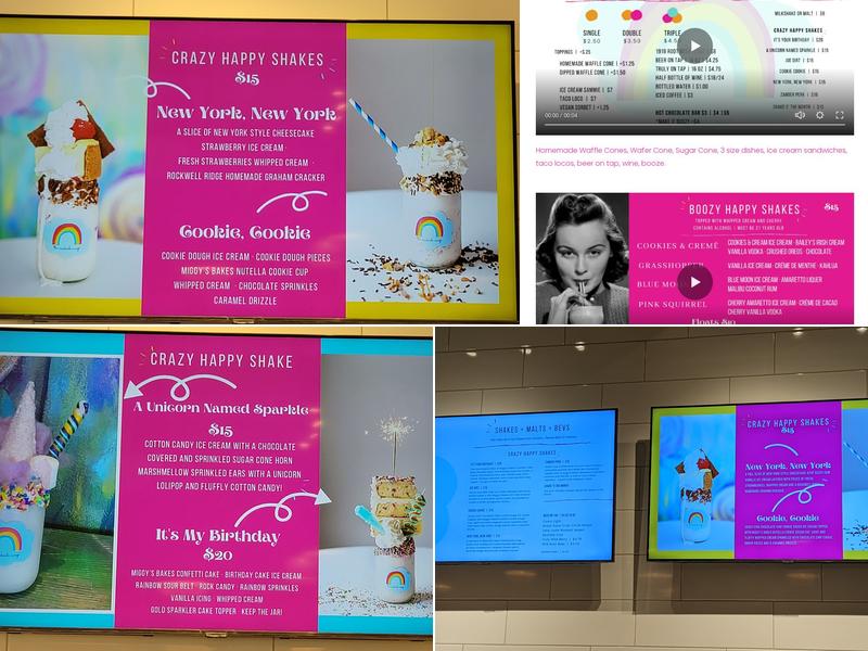 The Creekside Scoop Menu