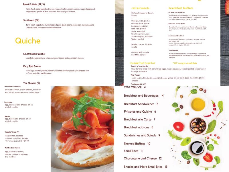 Above & Beyond Catering Menu