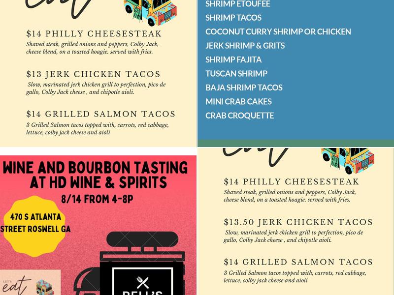 Rell's Catering Menu