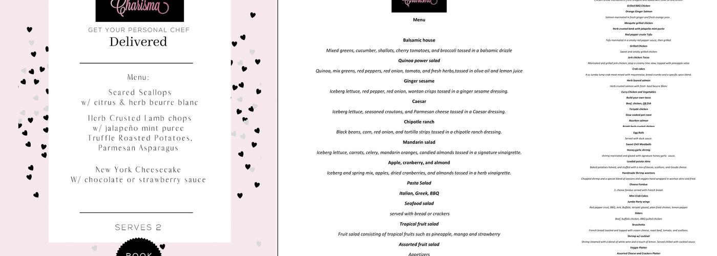 Have Some Charisma Menu