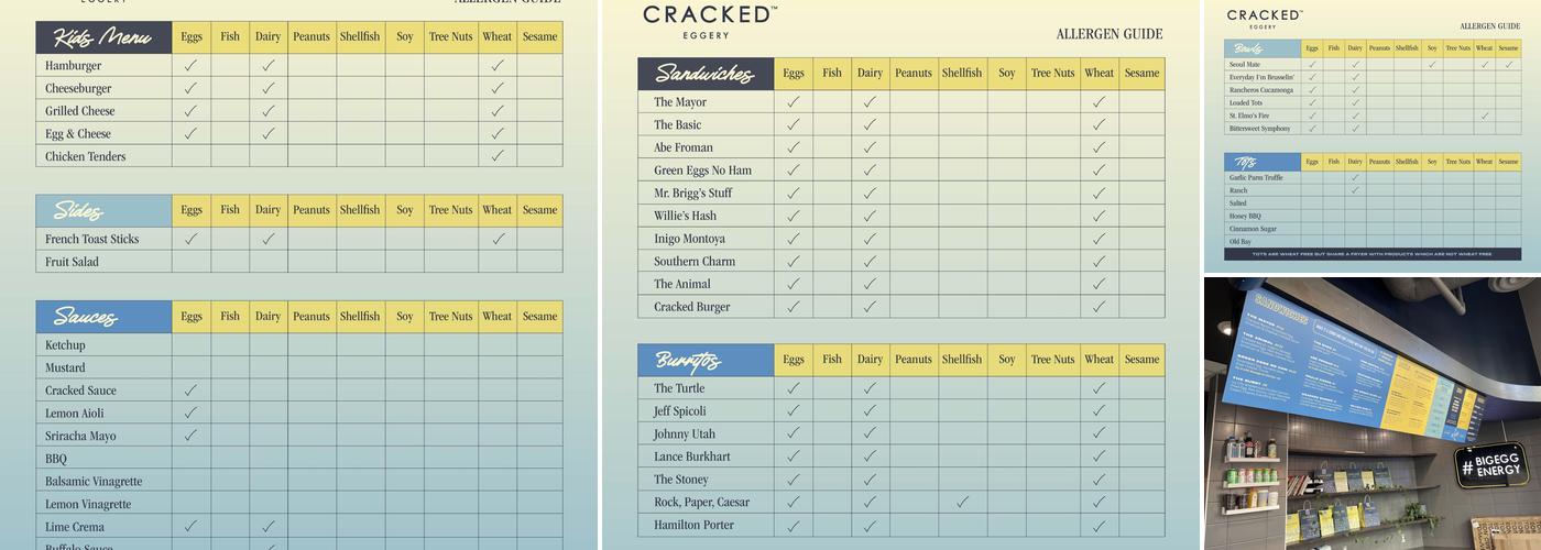 Cracked Eggery Menu
