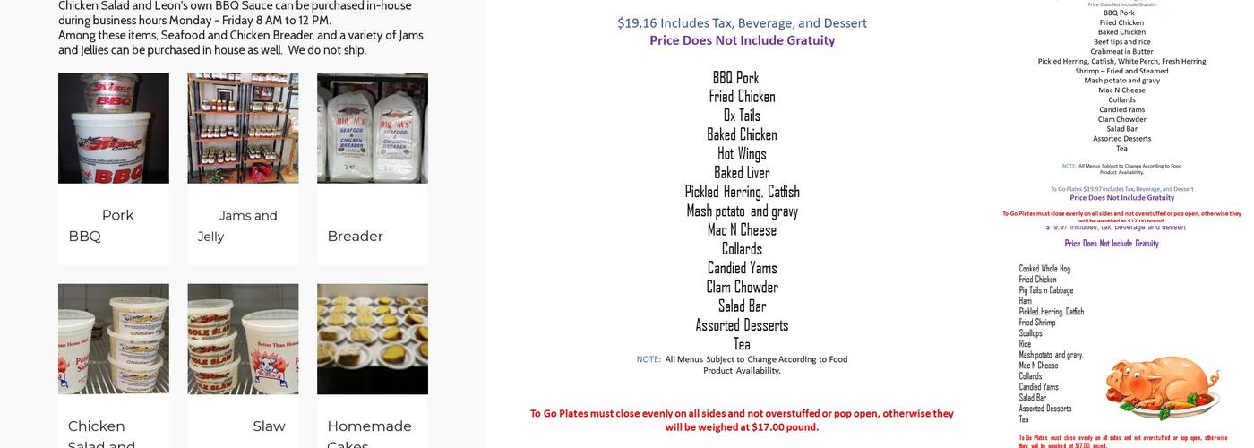 Leon Nixon Catering Menu