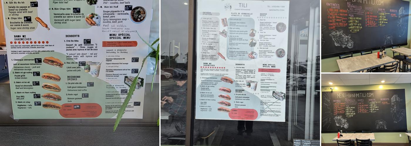 TILI Menu
