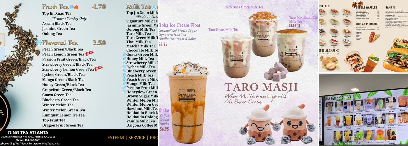 Ding Tea Atlanta Menu