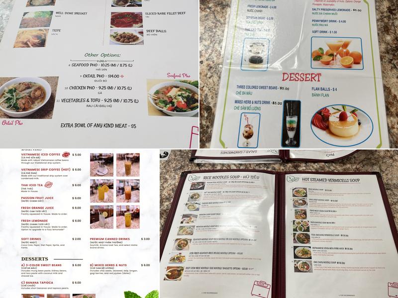 Phở 97 Menu