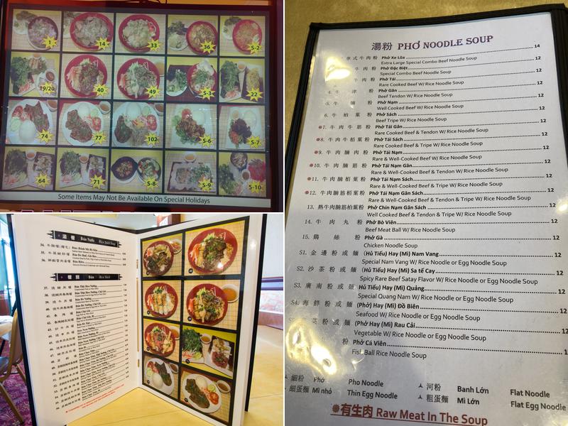 Phở Vietnam Restaurant Menu