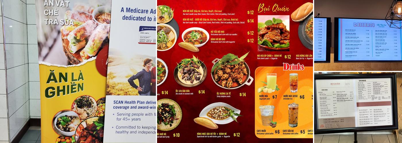 BỤI QUÁN Menu