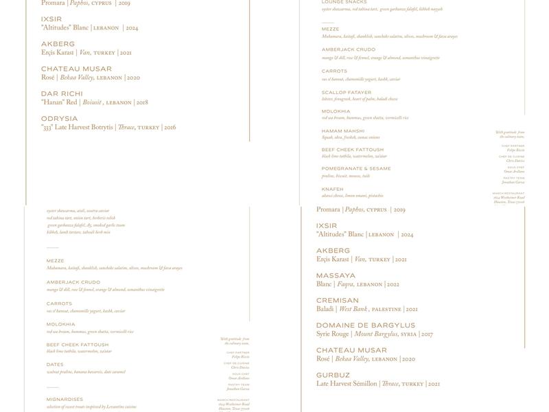 March Menu