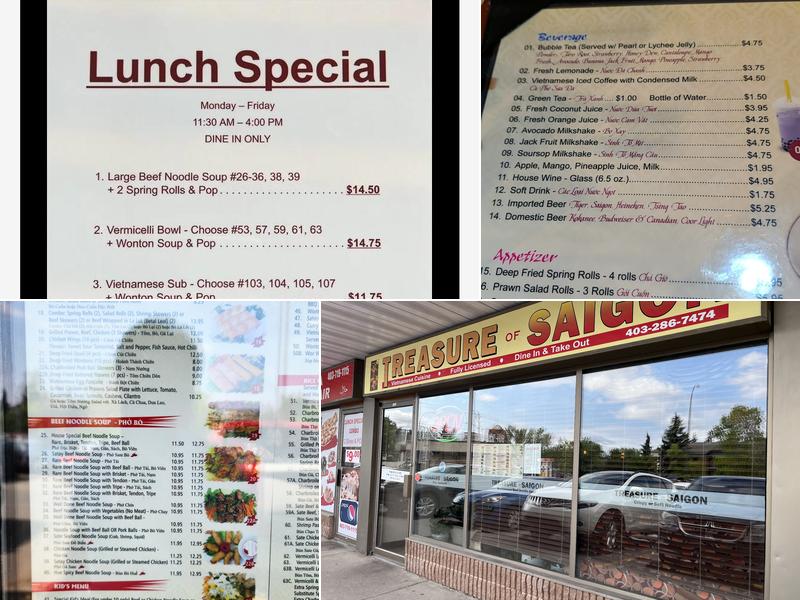 Treasure Of Saigon Menu