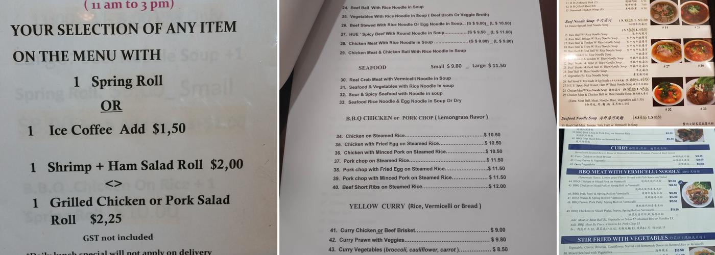 Pho Maxima Restaurant Menu