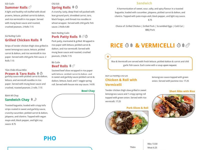 Pho Kitchen Menu