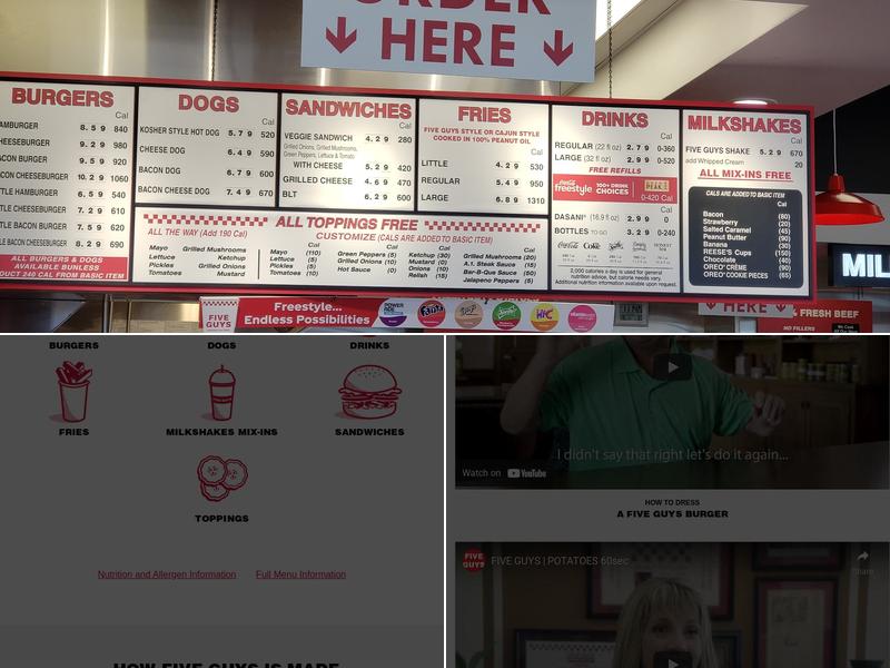 Five Guys Menu