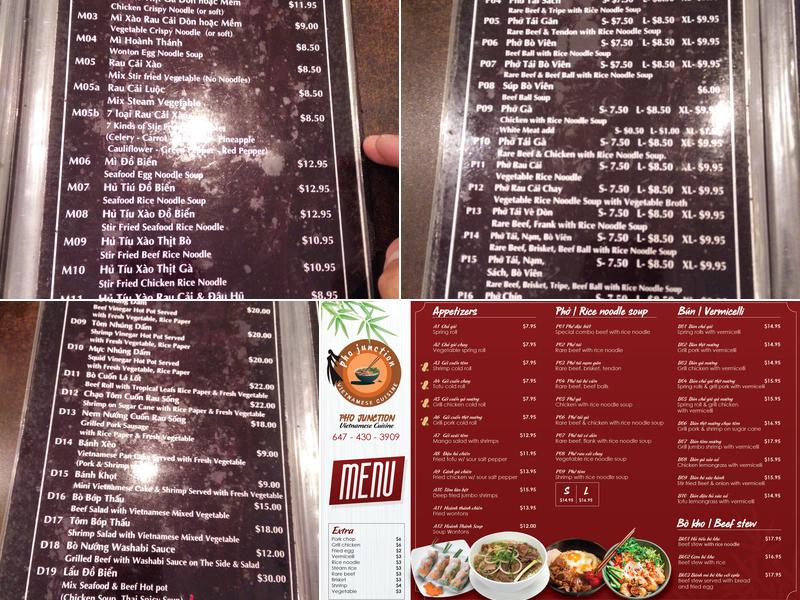 Pho Junction Menu
