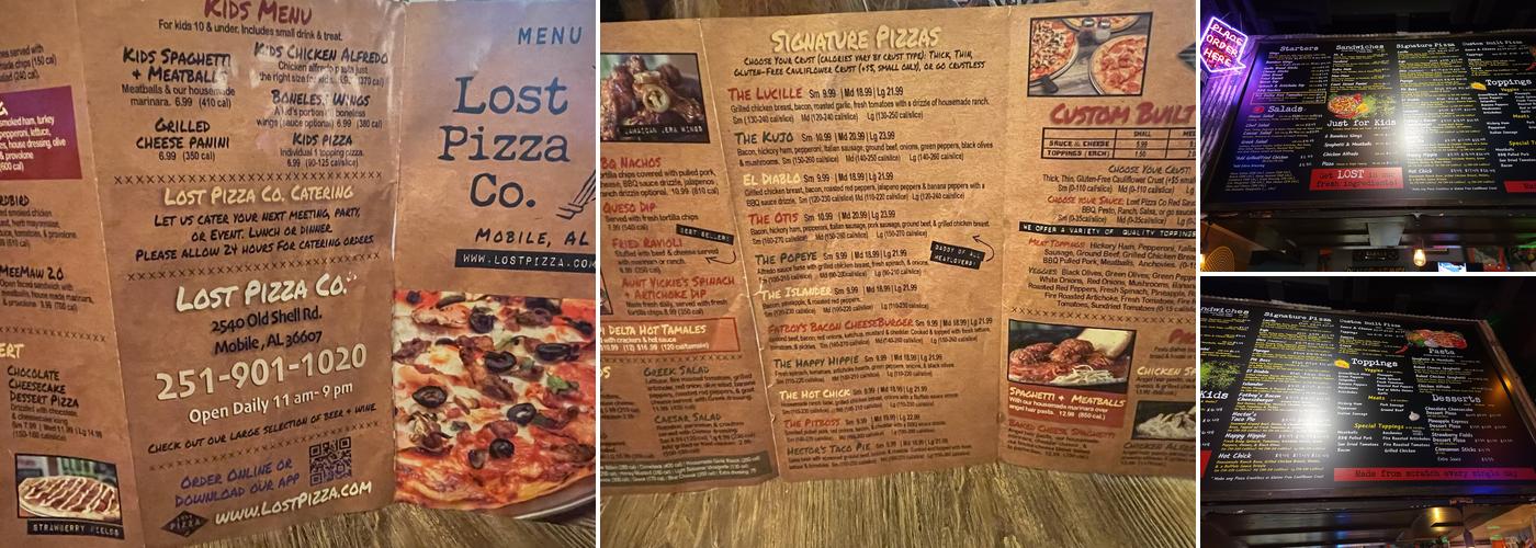 Lost Pizza Co. Mobile Midtown Menu