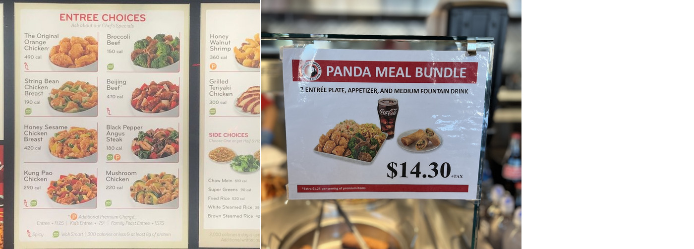 Panda Express Menu
