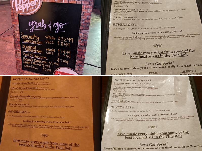 Sully's Menu