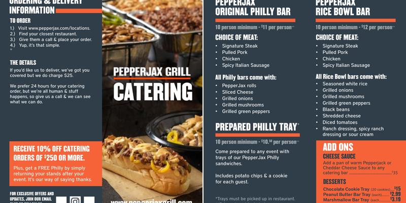 PepperJax Grill Menu