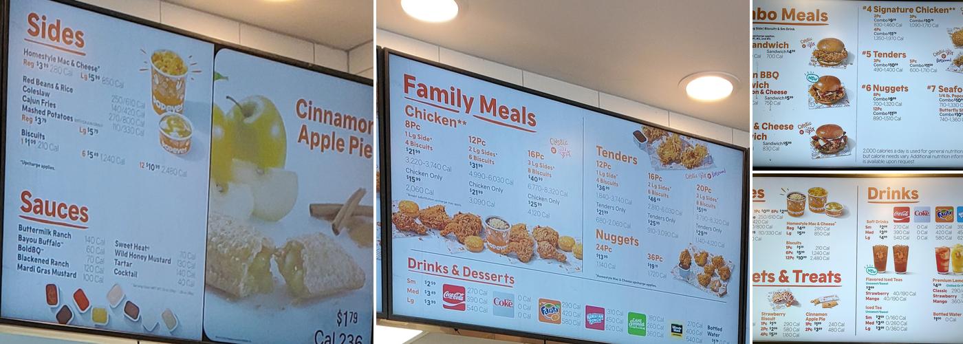 Popeyes Menu