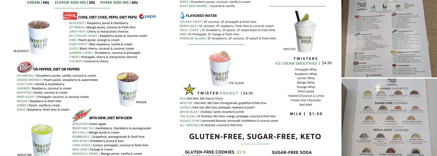 Twisted Sugar Menu