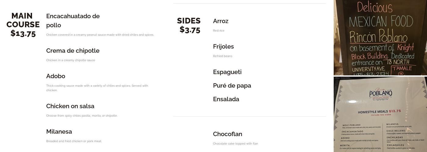 Rincón Poblano by Tamale at Home Menu