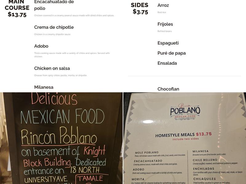 Rincón Poblano by Tamale at Home Menu