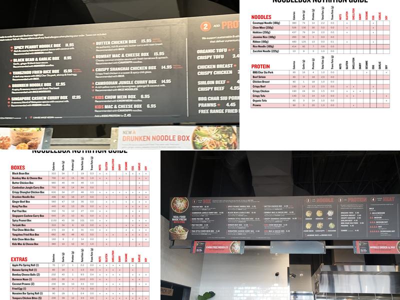 Noodlebox Menu
