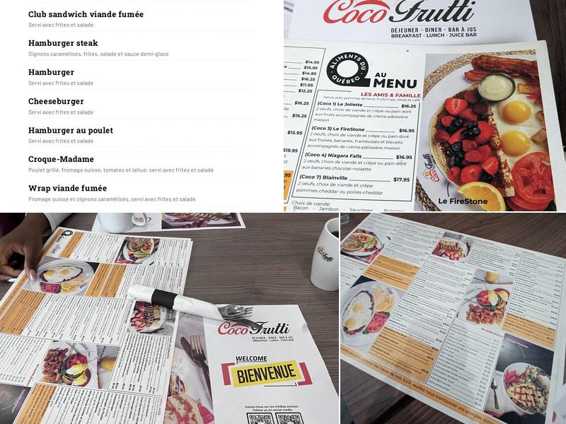 Coco Frutti Daniel-Johnson Menu