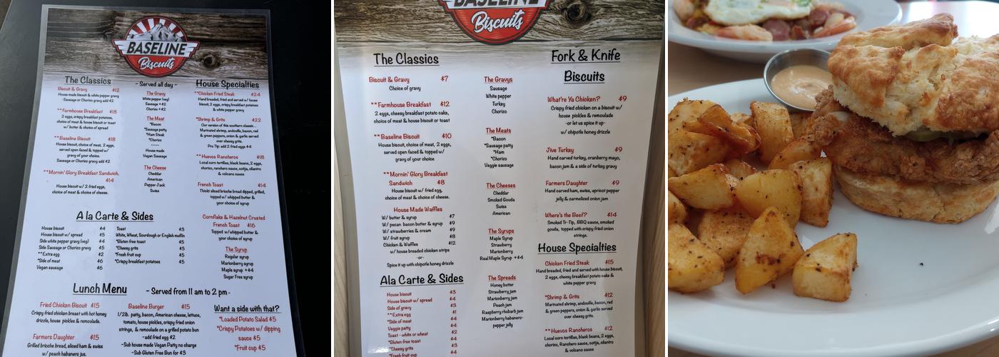 Baseline Biscuits Menu