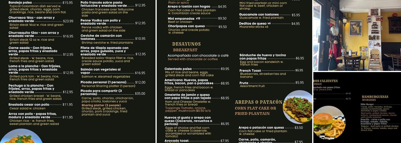 MILO CAFE & BISTRO Menu