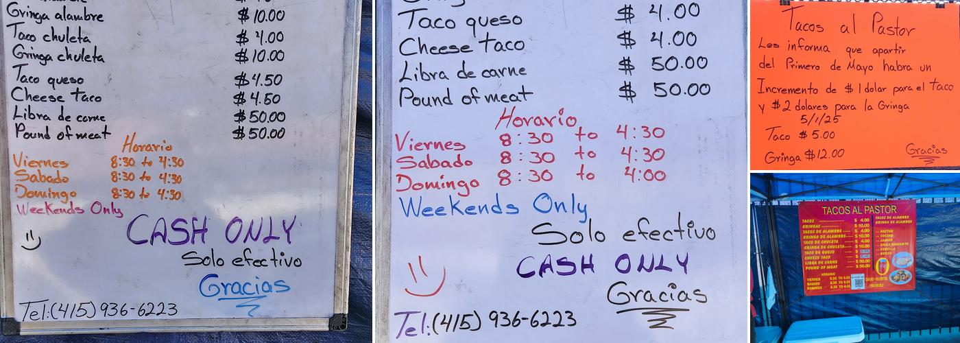 Tacos Al Pastor Estilo Puebla Menu