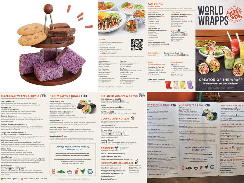 World Wrapps Menu