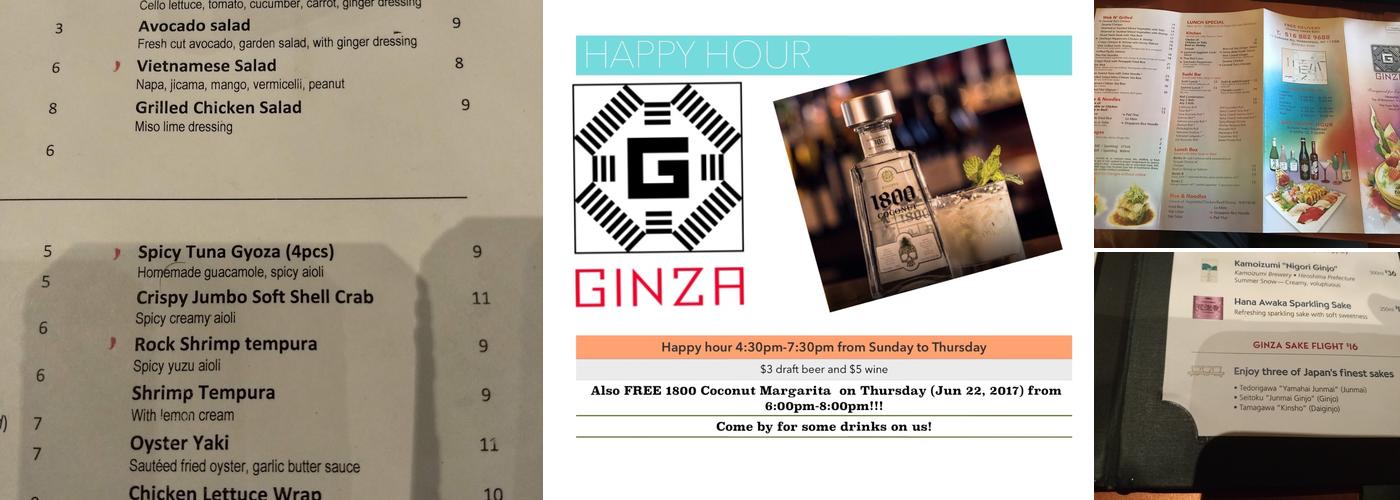Ginza Menu