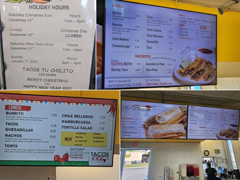 Tacos Tu Chilito Menu