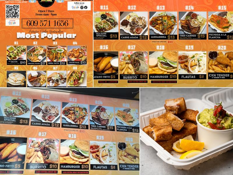 Perla de oriente kitchen Menu